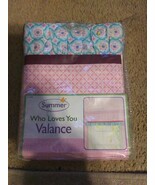 Summer Who Loves You Valance Window 14 x 48 inches Nursery - $2.99