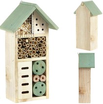 Natural Wooden Insect Bee House Bug Shelter Nest for Insects, Bees, Butterflies - £9.86 GBP