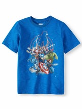 Marvel The Avengers Cluster Short Sleeve Tee Size MD-8 Color Blue (LOC T... - $12.86