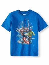 Marvel The Avengers Cluster Short Sleeve Tee Size MD-8 Color Blue (LOC TUB-43) - £10.19 GBP