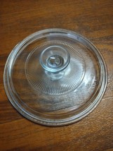 Pyrex Replacement Lid: Round Clear Glass G5C-A Line Pattern Lid 7 3/4&quot; - £6.99 GBP