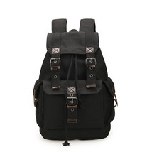 Canvas Vintage Backpack Men Teenage Boys BackpaStudents School Travel Rucksack L - £52.75 GBP