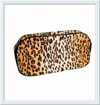 Lancome Cosmetic Bag with Leopard Print, Zippered Makeup Pouch, Travel Accessory - £4.79 GBP
