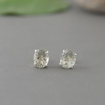Natural 925 Sterling Silver Green Amethyst Earings, Best Birthday gift for girls - £59.01 GBP
