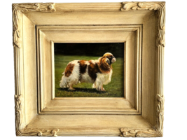 Listed Artist Laura E Cassidy Spaniel Dog Portrait Oil Painting on Board - £638.48 GBP