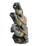 Whimsical Acrobatic See Hear Speak No Evil Turtles Totem Statue Wise Tor... - €20,47 EUR