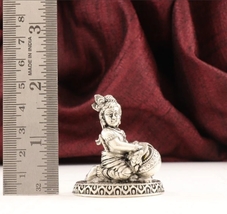 BIS HALLMARKED 925 Silver Antique 3D Krishna Idol - pure silver gift items  - £68.94 GBP+