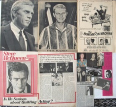 STEVE McQUEEN ~ (15) Color, B&amp;W Clippings, Articles, Advert, PIN-UPS 1961-1977 - £7.37 GBP