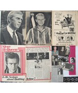STEVE McQUEEN ~ (15) Color, B&amp;W Clippings, Articles, Advert, PIN-UPS 196... - $12.61 CAD