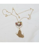 Time and Tru Necklace 34&quot; Chain Rhinestones Tassle - €5,90 EUR
