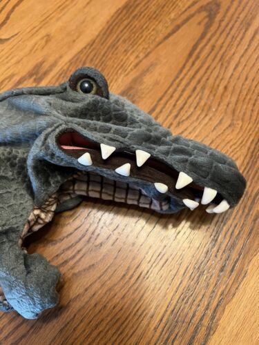 Primary image for Crocodile Stage Hand Puppet Folkmanis Green Gator Alligator Plush Rubber Teeth