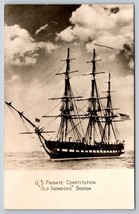 U.S. Frigate Constitution Old Ironsides Boston Postcard RPPC Unposted - £11.77 GBP