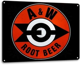 A&amp;W Root Beer Pop Cola Soda Store Advertising Retro Wall Decor Large Metal Sign - £15.94 GBP