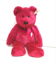 Valentina Beanie Baby Bear Large Mint Condition Fuchsia Pink 2001 Ear Ta... - $16.99