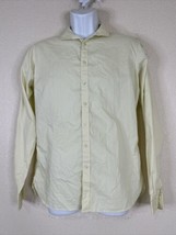 Ariat Pro Series Men Size 36 (L) Yellow/Wht Striped Button Up Cowboy Shirt - £9.22 GBP