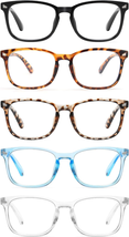 CCVOO 5 Pack Reading Glasses Blue Light Blocking Women/Men, anti UV Ray/Glare Re - £16.52 GBP