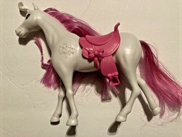 White Horse With Light Purple Pink Hair Unbranded Horse Toy - £11.64 GBP