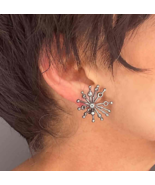 1960s Designer Modernist Clip On Silver Earrings! - $11,724.71 MXN