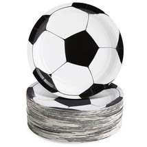 80 Pack Soccer Paper Plates For Sports Themed Birthday Party Supplies, 7 In - £27.23 GBP