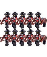 Kingdom Castle Red Dragon Centaur Knights Army 10 Minifigures Set H - £13.40 GBP