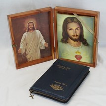 Holy Bible Friendship Edition Concordance Cedar Wood Box 1958  Zipper Cover - £33.84 GBP