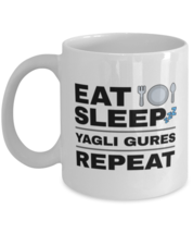 Funny Yagli Gures Mug - Eat Sleep Repeat - 11 oz Coffee Cup For Sports Fans  - £11.81 GBP