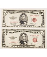 Plein De 2 Consécutives 1953-B États-unis Étoile Billets Choix UNC Fr #1534 - $322.99 CAD
