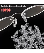 10 Push-in Glasses Nose Pads Soft Silicone Eyeglasses Replacement Nose P... - $12.21 CAD