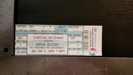 Scorpions / Whitesnake / Dokken - Vintage March 05, 2003 Whole Concert Ticket - £11.73 GBP