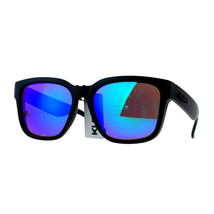 Kush Sonnenbrille Designer Mode Quadratisch Schwarz Rahmen Spiegel Gläser UV 400 - £8.55 GBP+