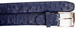 Men Belvedere Belt Genuine Ostrich Quill Adjustable Size up to 44 In. #2001 Navy - £185.85 GBP