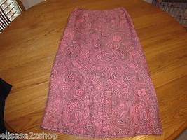 Women&#39;s women&#39;s Ann Taylor lined linen &amp; silk skirt pink 2 EUC pre-owned - £10.93 GBP