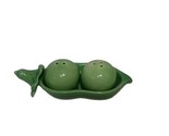 Two Peas in A Pod Miniature Ceramic Salt &amp; Pepper Shakers Green by Kate ... - $6.79