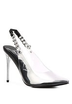 Heaven Goddess Transparent Chain Slingback Heels - £58.50 GBP+