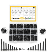 1400pc M4 Metric Screw Nut &amp; Washer Assortment Kit – Button &amp; Cap Head B... - $32.49