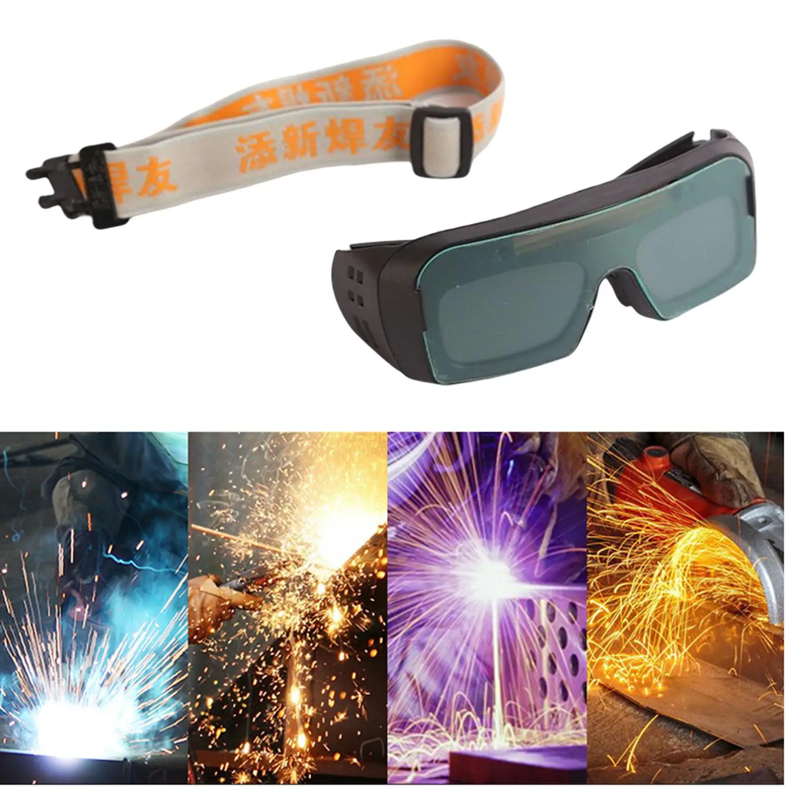 Welding Goggle with Adjustable Strap Welder Protector Tools Welding Gl Safety Gl - £122.89 GBP