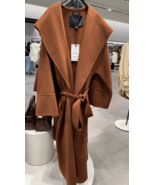 ZARA BNWT 2025. BROWN WOOL LONG BELTED COAT LIMITED EDITION. 7522/253/700 - €193,40 EUR