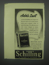 1939 Schilling Mustard Ad - Adds zest - $18.49