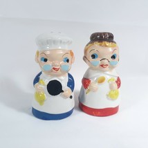Man and Woman Chef Salt and Pepper Shakers Vintage Japan - £20.52 GBP
