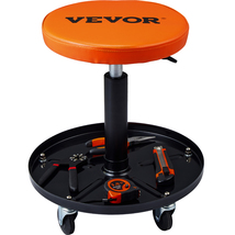 VEVOR Mechanic Stool, 250LBS Rolling Pneumatic Creeper Garage Seat, Blac... - $36.99