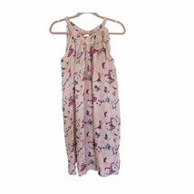 Bellambia Blush Pink Linen Watercolor Shoulder Tie Dress Large - £29.41 GBP