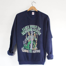 Vintage Fishing to Hunting Season Sweatshirt XL - £21.24 GBP