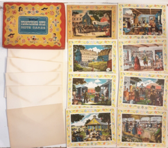 Yorkraft Pennsylvania Dutch Amish Blank Note Cards VTG Howard Imhoff Art AS IS - £25.66 GBP