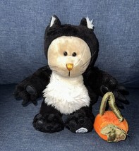 Starbucks 2005 Bearista Black Cat Kitten Plush Halloween Costume W/Pumpk... - $9.99