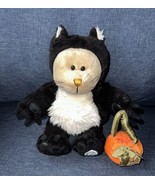 Starbucks 2005 Bearista Black Cat Kitten Plush Halloween Costume W/Pumpk... - $9.99