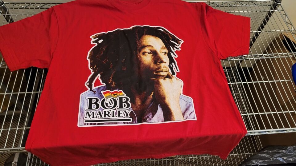 Primary image for Vintage Bob Marley Shirt Y2K 2000s Tee T shirt Reggae 2XL Red