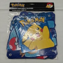 Pokemon Pikachu Happy Birthday Banner 7.59 FT Party Decoration  - £11.35 GBP