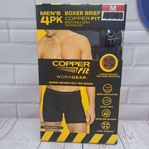 4PK Copper Fit Mens Performance Workgear Boxer Briefs MED 32-34  Copper ... - $33.21 CAD