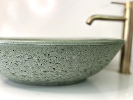 Green pea Bathroom Sink | Concrete Sink | Round Sink | Bathroom Vessel S... - £366.70 GBP+