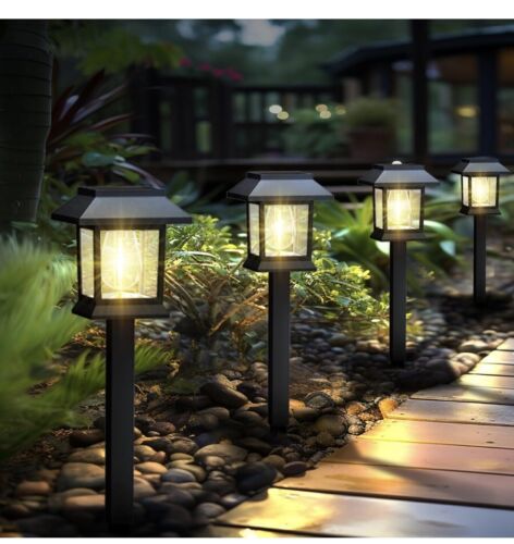 Solar Pathway Lights Outdoor, 12 Pack Upgraded LED Waterproof Solar Outd... - $39.59